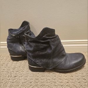 A.S. 98 Blue leather boots sz 41